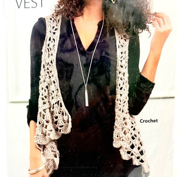 Annie's Hook & Needle Lace Vest Crochet Kit (HNK103) - New - Picture 2 of 6
